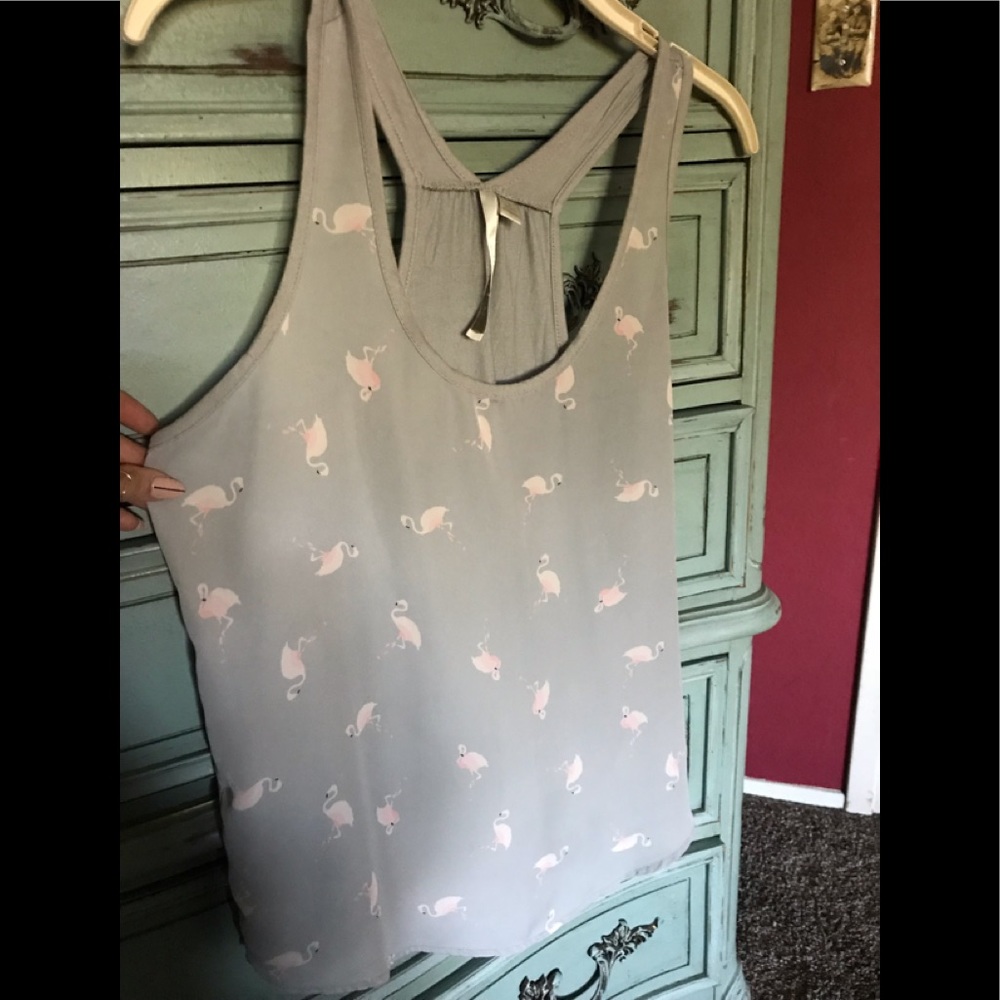 LC Lauren Conrad flamingo racer back